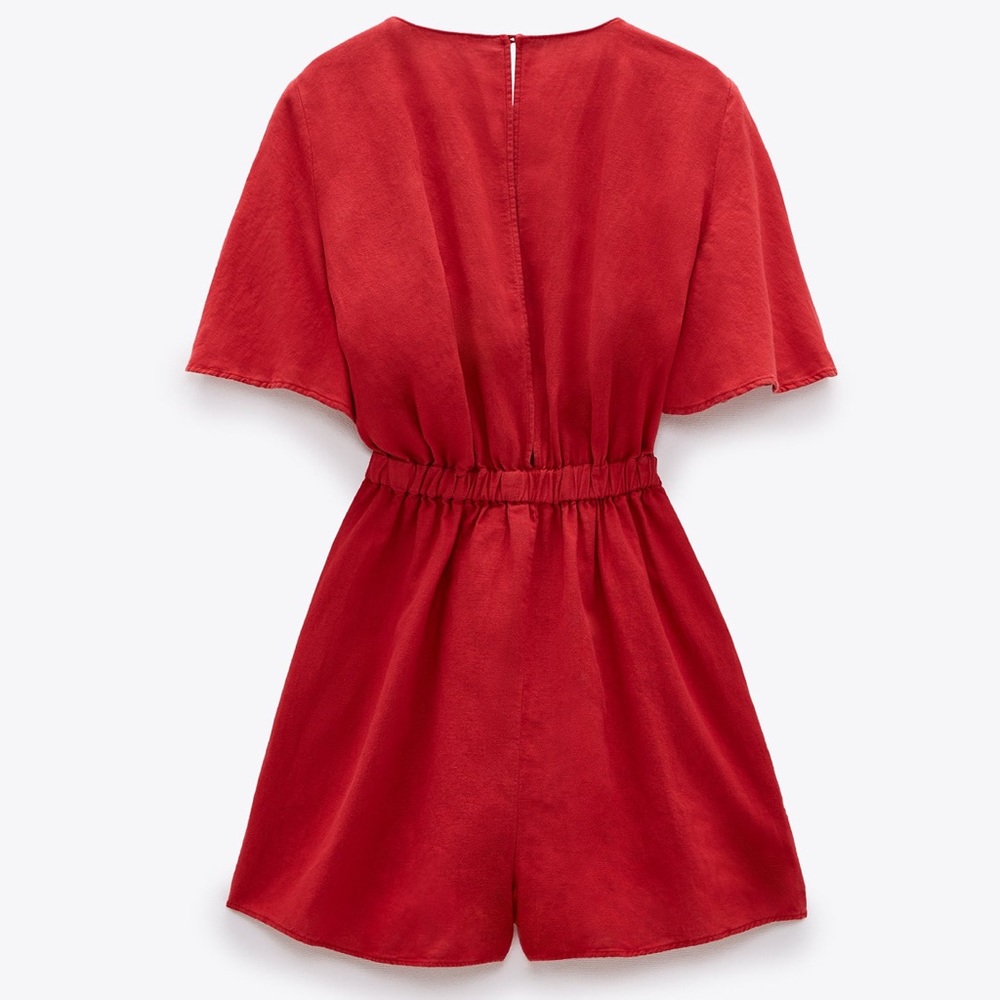 Linen Blended Jumpsuit - Picture 2 of 5